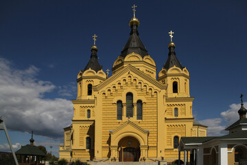 Fototapeta na wymiar Alexander Nevsky New Fair Cathedral in Nizhny Novgorod, Russia