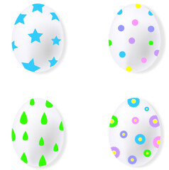 Colorful easter eggs ,Colorful easter eggs on a white background