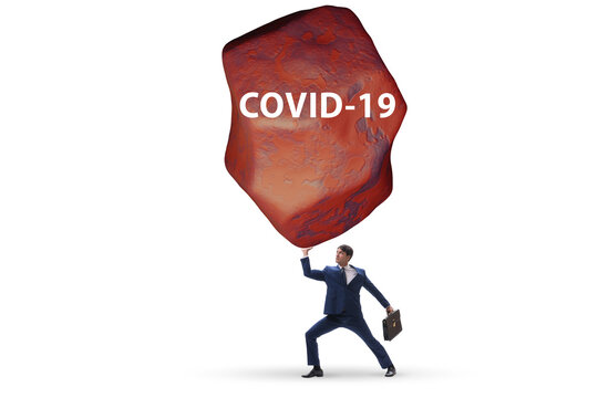 Businessman Suffering From Burden Of Covid Pandemic