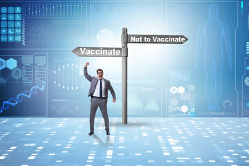 Businessman facing dilemma of vaccination