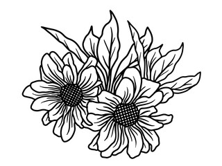 Flower Line Art Arrangements. You can use this beautiful file to print on greeting card, frame, mugs, shopping bags, wall art, telephone boxes, wedding invitation, stickers, decorations, and t-shirts.