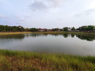 Fototapeta na wymiar lake in the park kerala for sale