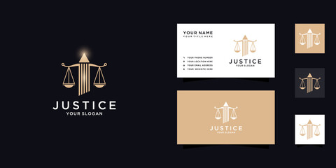 Law logo and business card template