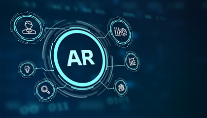 Ar, augmented reality icon. Business, Technology, Internet and network concept.