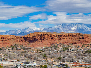 Aerial view of the cityscape of St George