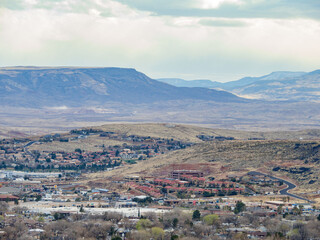 Fototapeta premium Aerial view of the cityscape of St George