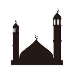 Mosque Moslem icon vector Illustration design template