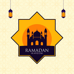 ramadan greeting background design free vector