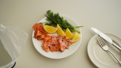 The ingredients of bagel sandwich