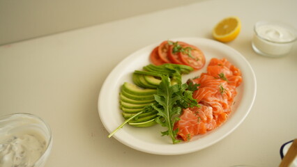 The ingredients of bagel sandwich