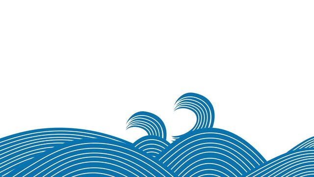 和風の海の波