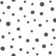 Irregular polka dots seamless pattern. Circle shapes texture background.