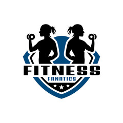 women fitness shield logo
