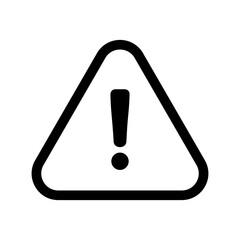 Alert icon. Exclamation mark in triangle. Attention, danger and alarm symbol.