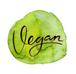 watercolor lettering green vegan handdrawn healthy organic natural food organic raw vegan