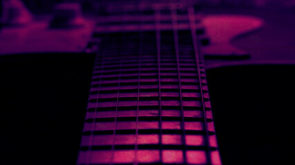 Electric Guitar Light Painting Long Exposure Macro