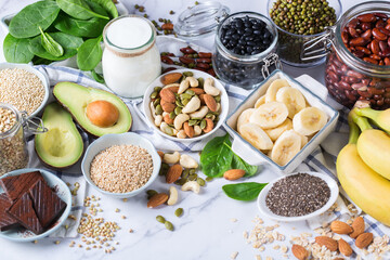 Food rich in magnesium, healthy eating and dieting