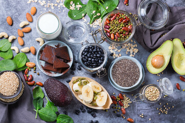 Food rich in magnesium, healthy eating and dieting