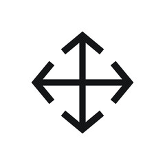 Extend resize cursor icon design. vector illustration