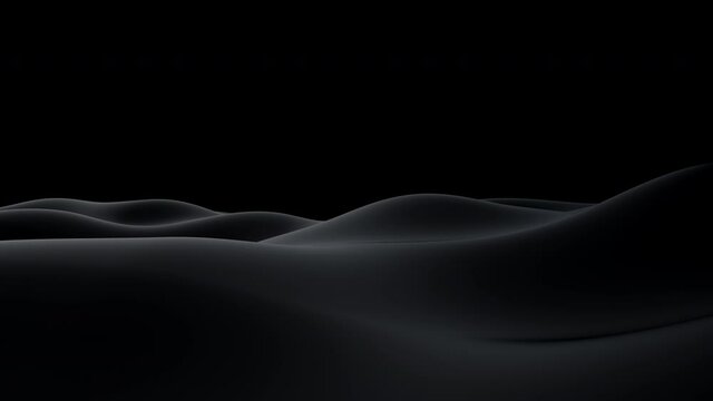 Minimal Abstract Relaxing Smooth Wave -Black- 3D Motion Graphics Seamless Loop