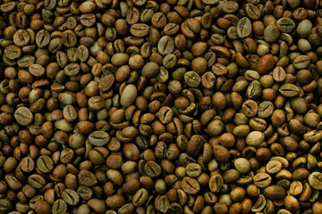 Coffee bean. Cafe concept. Close up roasted coffee beans background