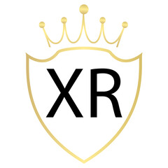 XR Letter Logo Design With Simple style