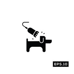 Pet Salon Icon vector. Pet Grooming Icon or Logo Illustration Vector Template For Web and Mobile