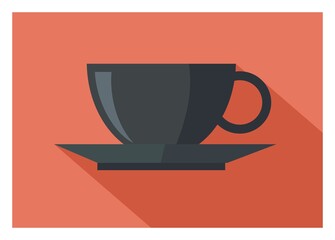 Coffee cup. Simple flat illustration.