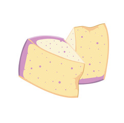 cute funny cartoon cheese illustration on background