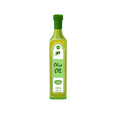 cute funny cartoon olive oil illustration on background