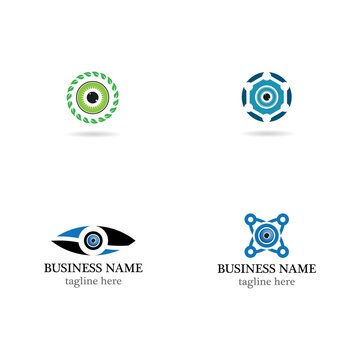 Eye logo icon set