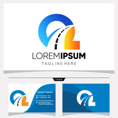 Letter Q Road Logo Design Vector Icon Graphic 