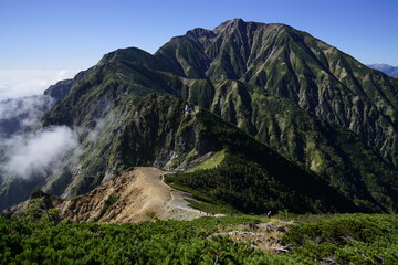 北アルプス、五竜岳