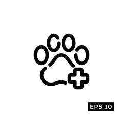 Pet care line Icon Vector. Pet health Icon Vector Illustration Template For Web and Mobile