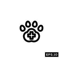 Pet care line Icon Vector. Pet health Icon Vector Illustration Template For Web and Mobile