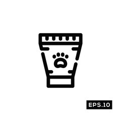 Pet care line Icon Vector. Pet health Icon Vector Illustration Template For Web and Mobile