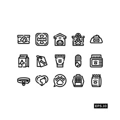 Pet care line Icon set Vector. Pet health Icon Vector Illustration Template For Web and Mobile