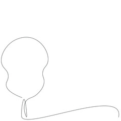 Tree line drawing vector illustration