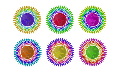 Earth Geometric Circle In Order to Commemorate Earth Day and Participate in Supporting  Campaigns to Preserve and Save The Earth
