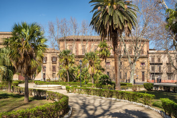 Obraz premium Villa Bonanno public garden in March in Palermo, Italy