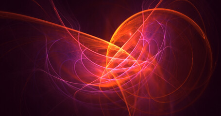 3D rendering abstract colorful fractal light background