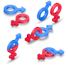 Set of gender signs icons