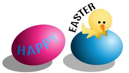 easter egg with chicken