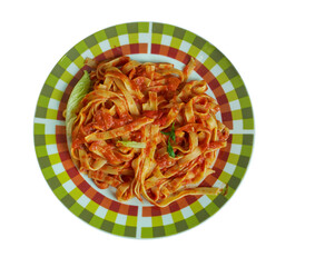 Fettuccine with Creamy Red Pepper-Feta Sauce