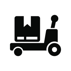 Hand trolley truck icon