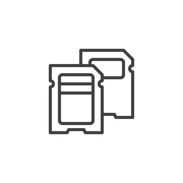 recommend clip art: sd card line icon