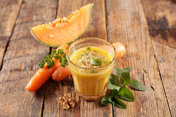 cold soup or vegetable smoothie