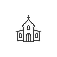 Church line icon