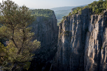 The Tazi Canyon is located in the northern part of the Koprulu Canyon National Park, close to the cemetery of the Gaziler Village.