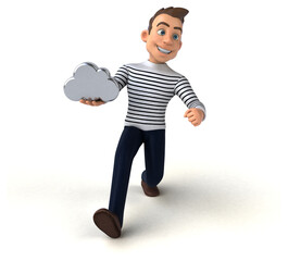 Fun 3D cartoon casual character
